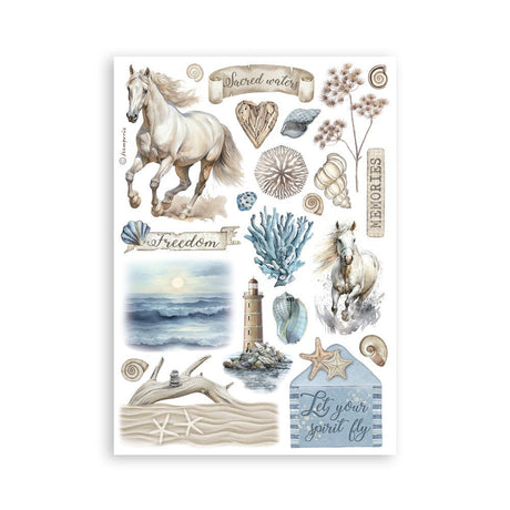 Washi pad - Silent Sea - 2 - Stamperia - Tidformera
