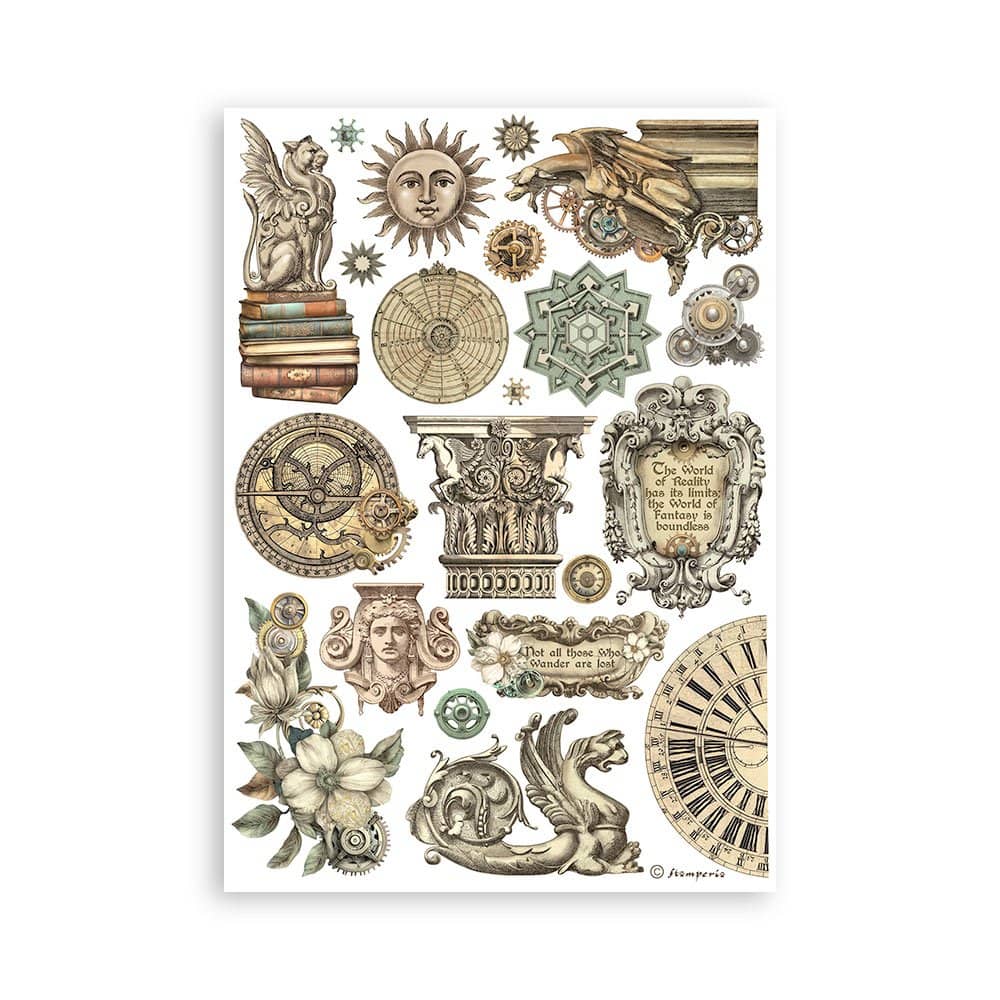 Washi pad - Sir Vagabond in Fantasy World - 8 - Stamperia - Tidformera