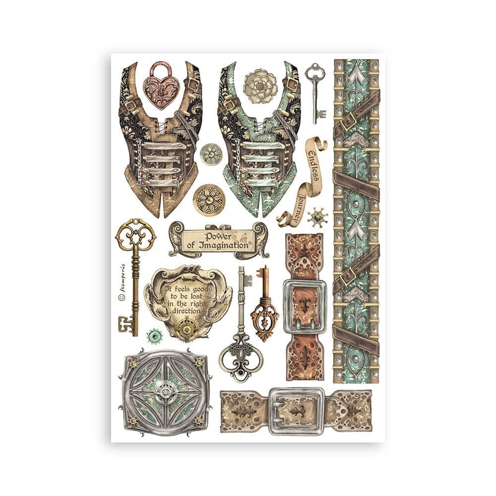 Washi pad - Sir Vagabond in Fantasy World - 3 - Stamperia - Tidformera