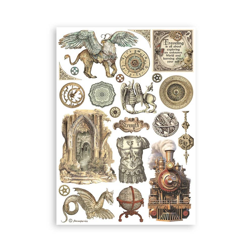 Washi pad - Sir Vagabond in Fantasy World - 6 - Stamperia - Tidformera