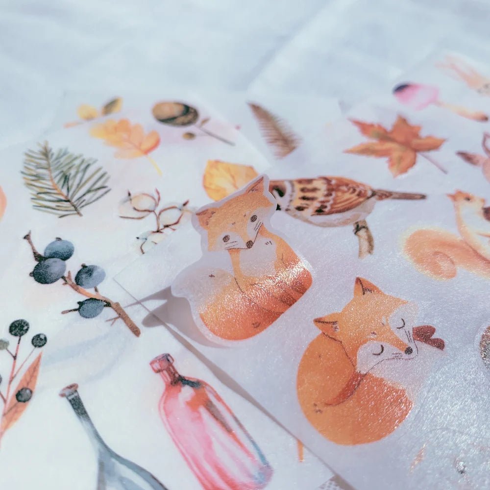 Washi stickers Autumn Light - 4 - pack - 8 - Washi Tape Shop - Tidformera