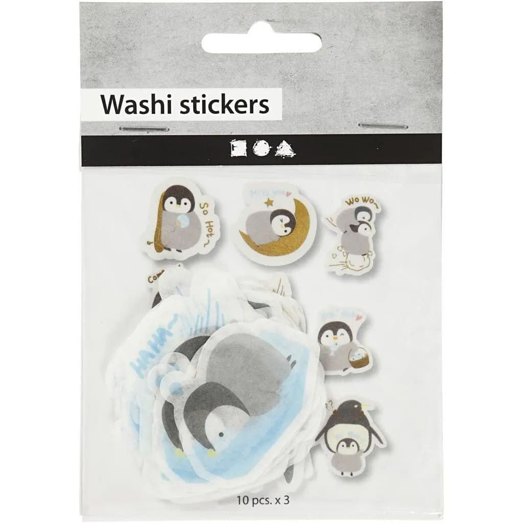 Washi Stickers Creotime - Pingviner - Creotime - Tidformera