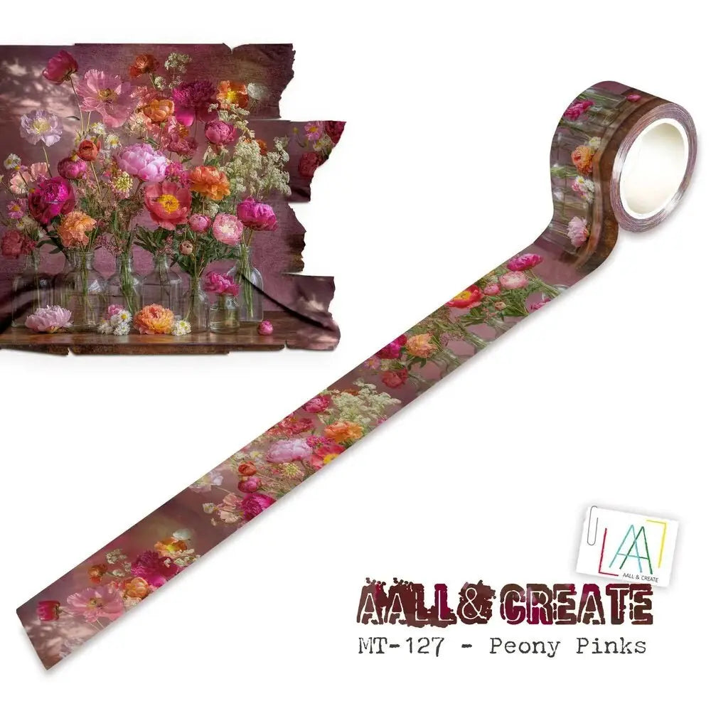 Washi tape 127 Autour de Mwa - Peony Pinks - 1 - Aall & Create - Tidformera