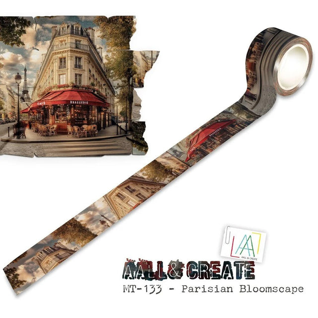 Washi tape 133 Autour de Mwa - Parisian Bloomscape - 1 - Aall & Create - Tidformera