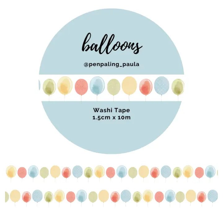 Washi tape 15 mm - Penpaling Paula - Balloons - 1 - Penpaling Paula - Tidformera