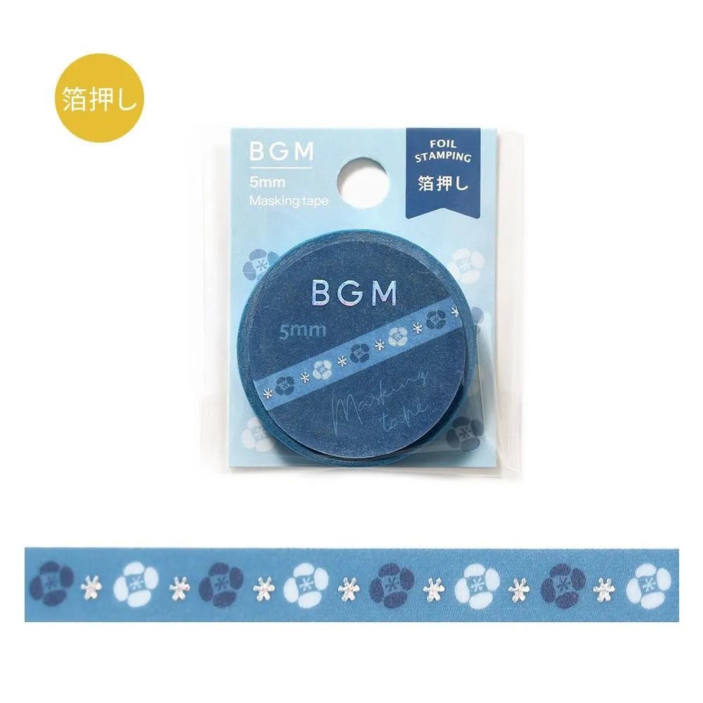 Washi Tape 5 mm - Night Blooming Flowers - 1 - BGM - Tidformera