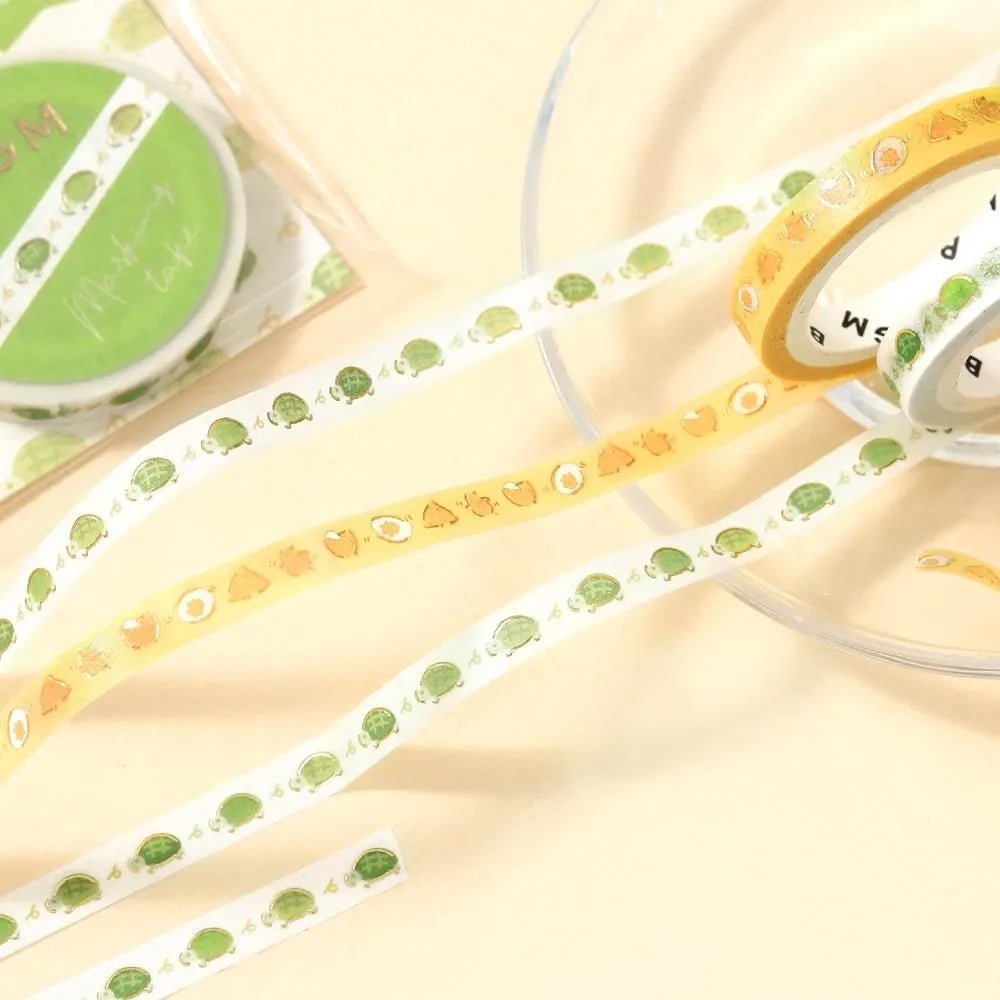 Washi Tape 5 mm - Running Turtle - 4 - BGM - Tidformera