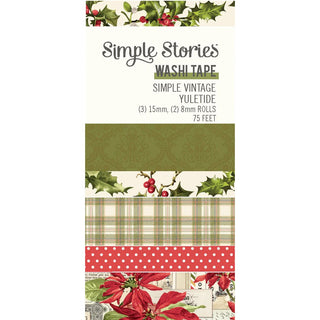 Washi Tape 5 - pack - Simple Vintage Yuletide - 1 - Simple Stories - Tidformera
