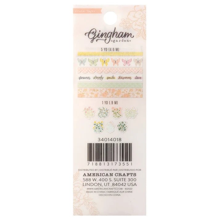 Washi tape 7 - pack Gingham garden - 3 - American Crafts - Tidformera