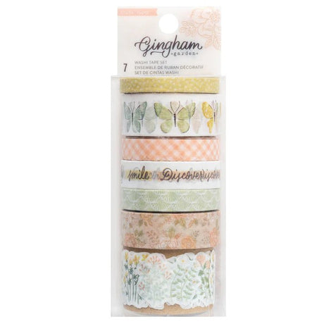 Washi tape 7 - pack Gingham garden - 2 - American Crafts - Tidformera