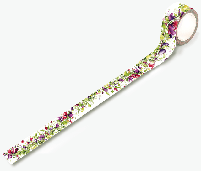 Washi tape #77 Bipasha BK - Endless Vine - Dekorationstejp med blomsterranka - Aall & Create - Tidformera