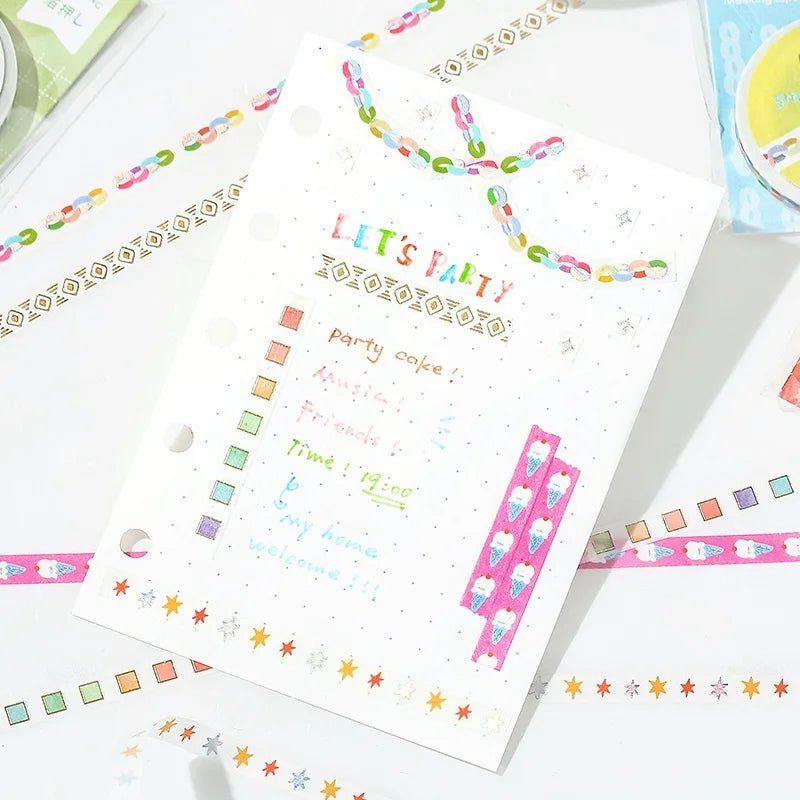 Washi Tape Basic Color Star - 5 mm - 4 - BGM - Tidformera