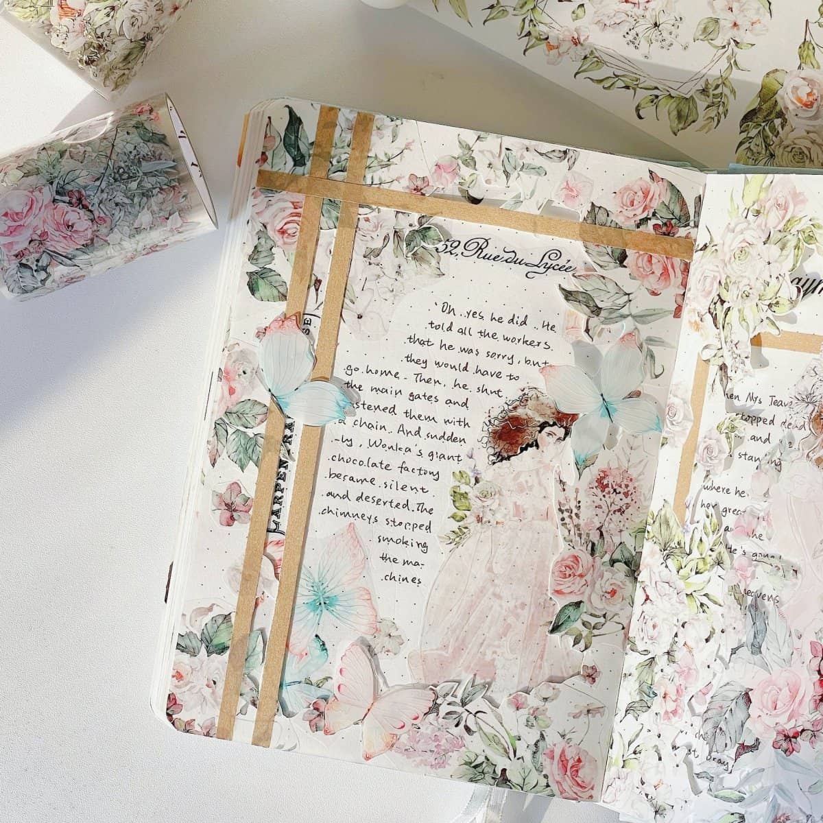 Washi tape Blossom Ephemera Wide - 60 mm - 4 - Washi Tape Shop - Tidformera