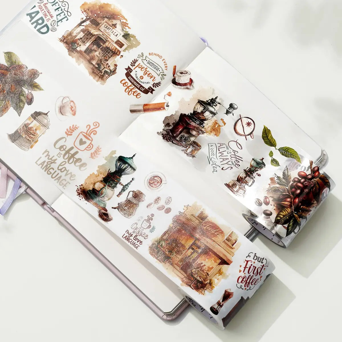 Washi tape Caffeine Canvas Wide - 60 mm - 3 - Washi Tape Shop - Tidformera