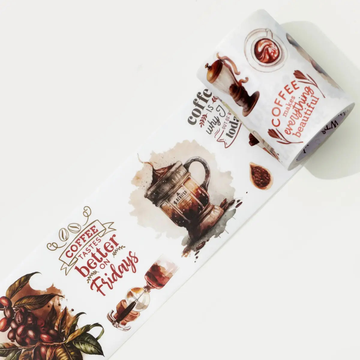 Washi tape Caffeine Canvas Wide - 60 mm - 1 - Washi Tape Shop - Tidformera