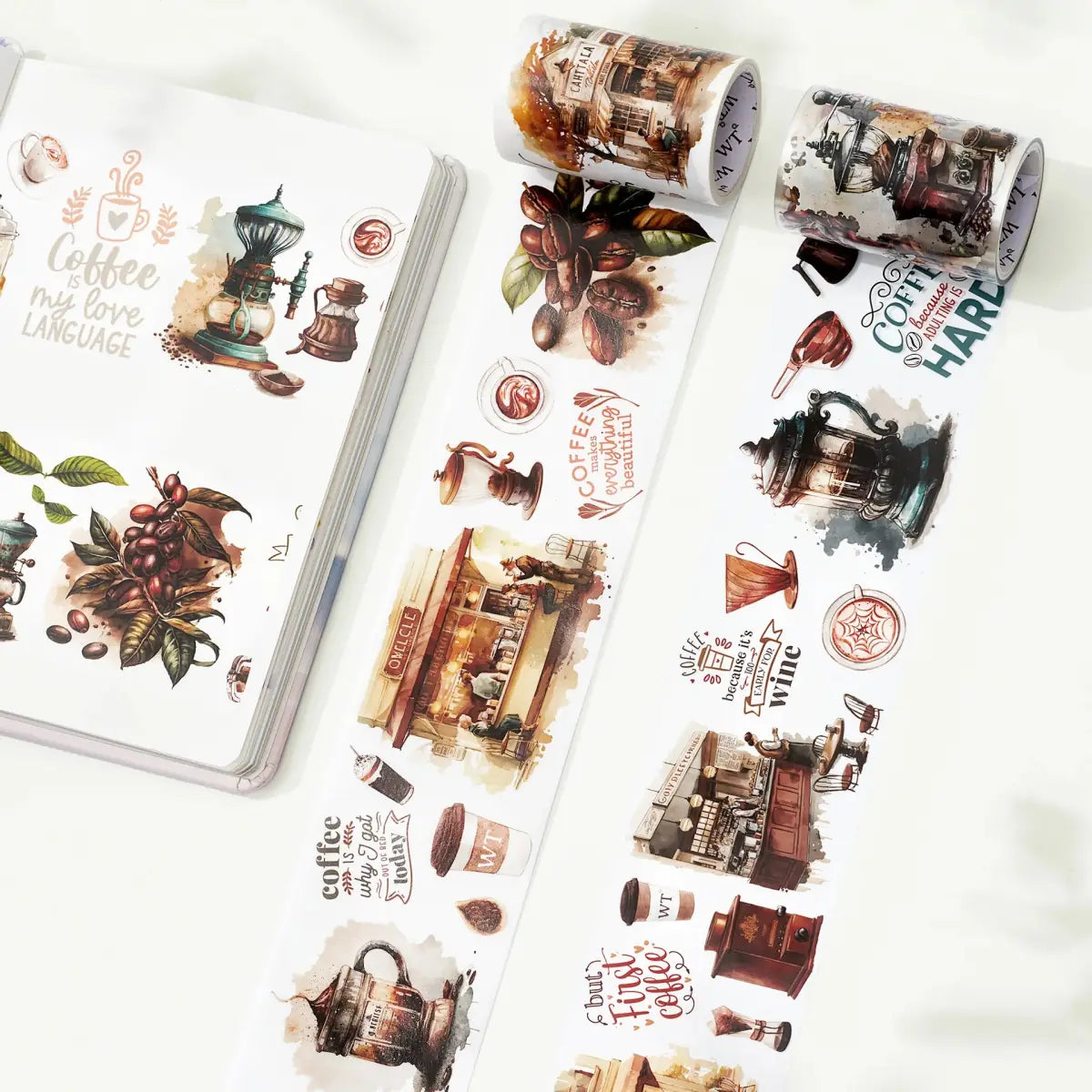 Washi tape Caffeine Canvas Wide - 60 mm - 7 - Washi Tape Shop - Tidformera