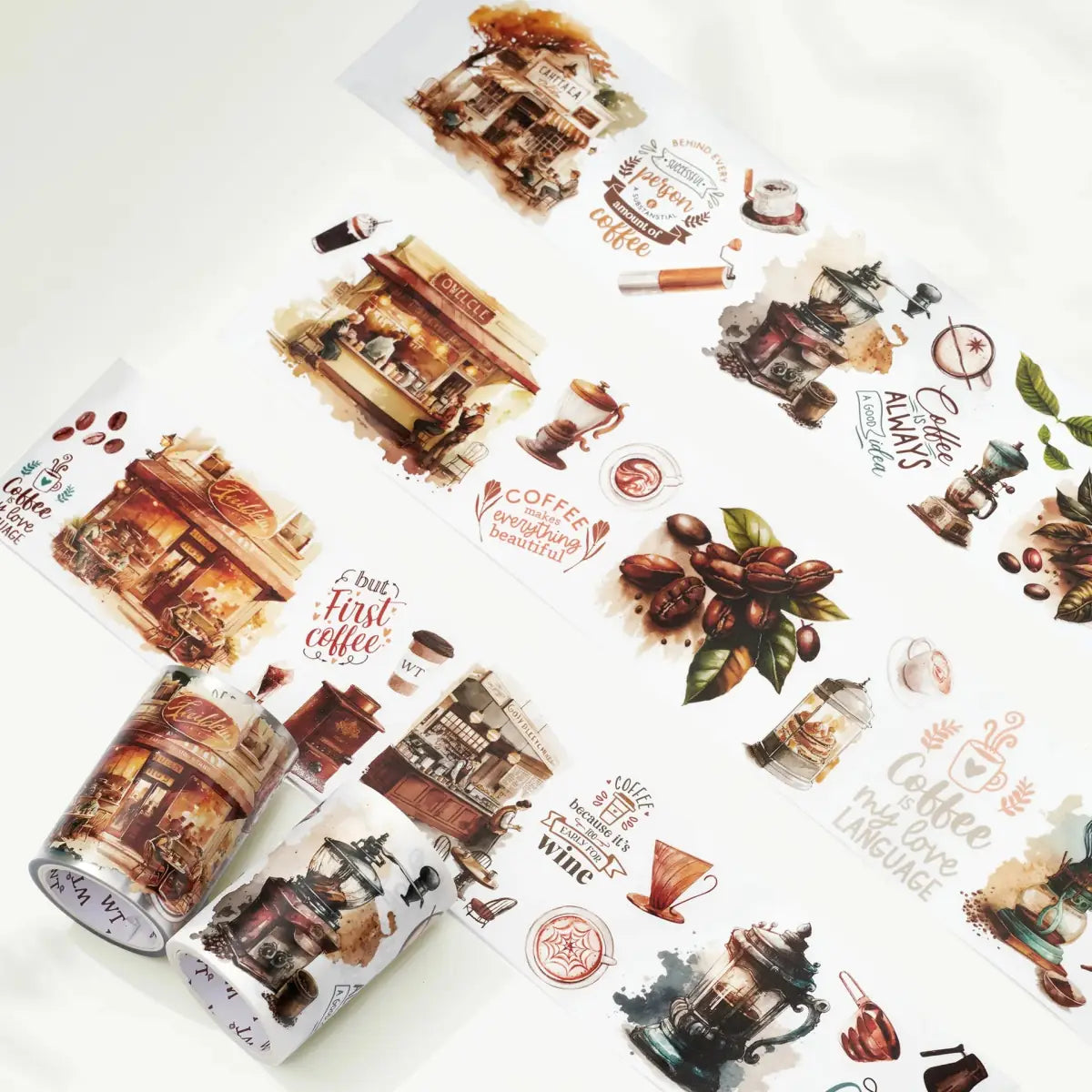 Washi tape Caffeine Canvas Wide - 60 mm - 2 - Washi Tape Shop - Tidformera