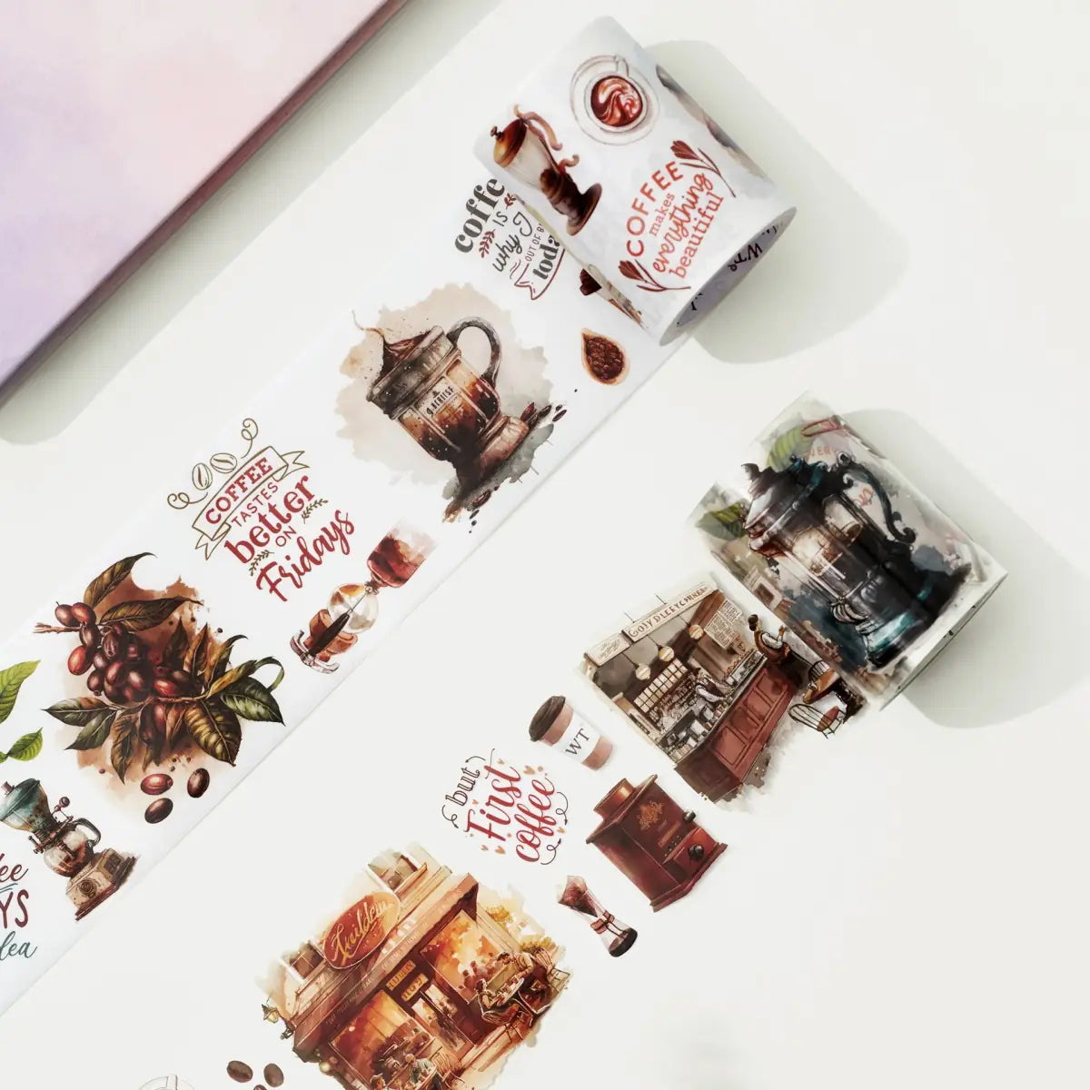 Washi tape Caffeine Canvas Wide - 60 mm - 10 - Washi Tape Shop - Tidformera