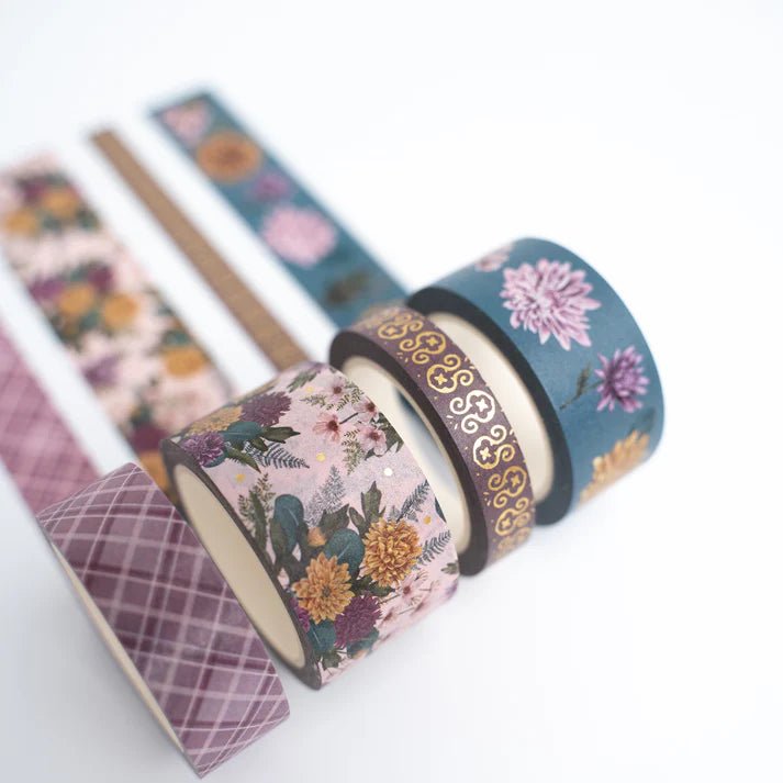 Washi tape - Chrysanthemum - 4 - pack - 2 - Archer & Olive - Tidformera