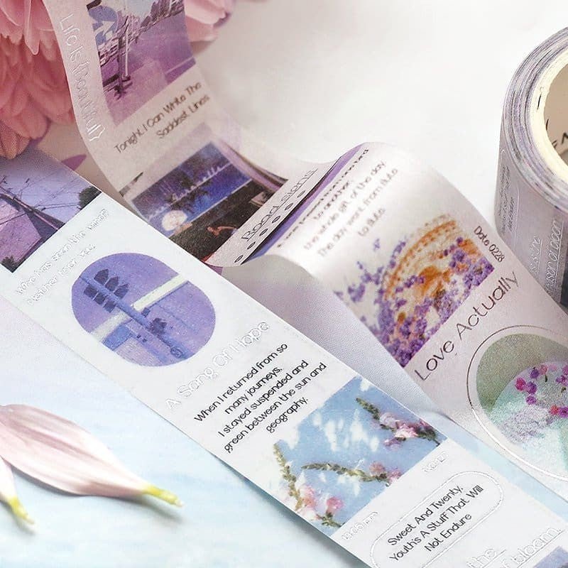 Washi tape Color city - Purple - 3 - BGM - Tidformera