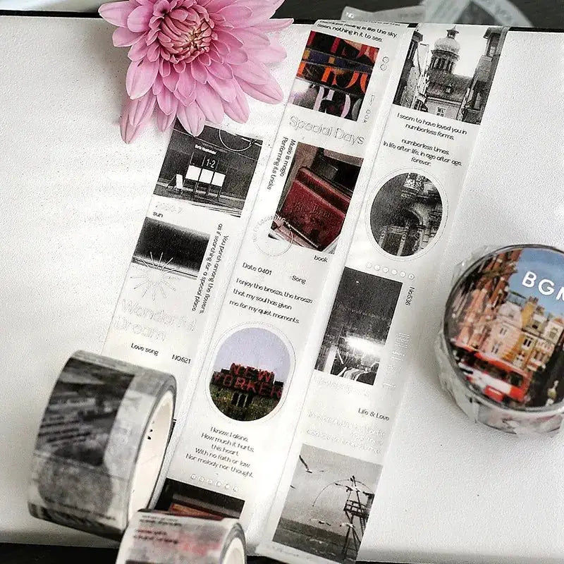 Washi tape Color city - Red - 3 - BGM - Tidformera