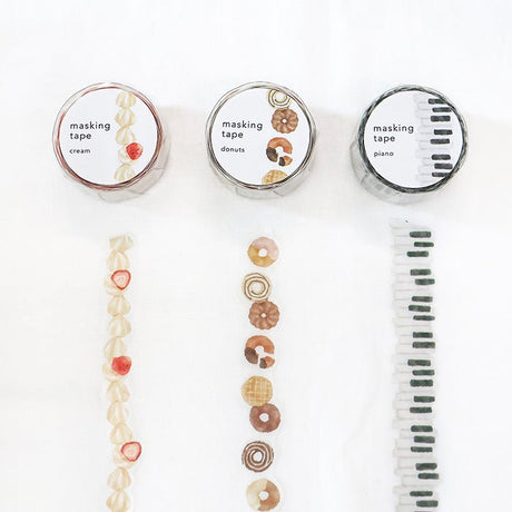 Washi Tape Die cut Cream - 2 - Mind Wave - Tidformera