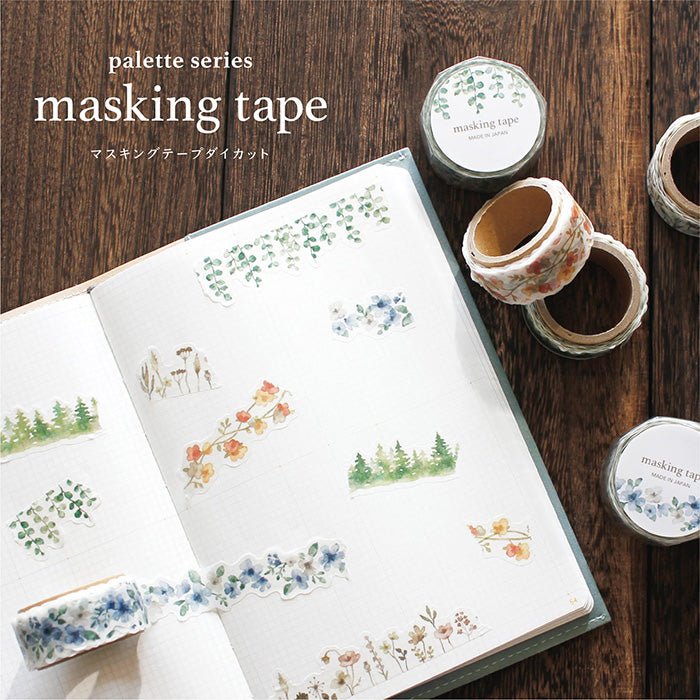 Washi Tape Die cut - Flower Brown - 3 - Mind Wave - Tidformera