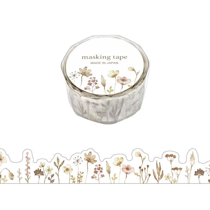 Washi Tape Die cut - Flower Brown - 1 - Mind Wave - Tidformera