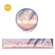 Dekorationstejp med strand och palmer. Washi Tape - Dreamscape - Shore från BGM - Tidformera