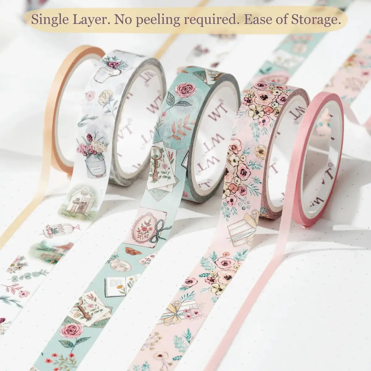 Washi tape Floral Lane 15 - pack - 3 - Washi Tape Shop - Tidformera