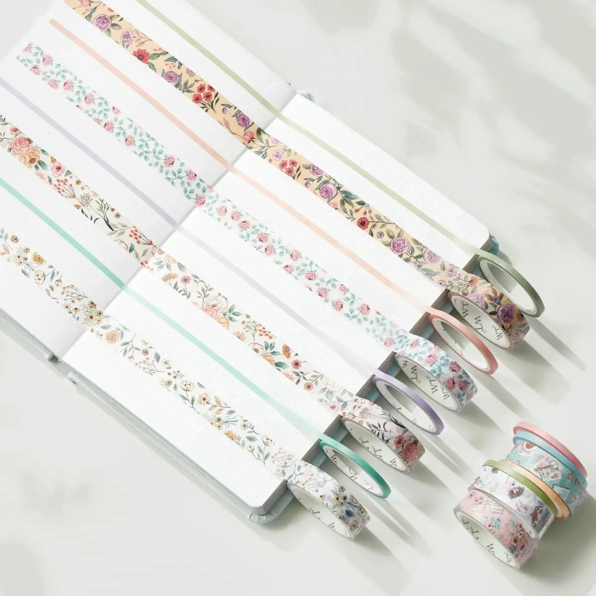 Washi tape Floral Lane 15 - pack - 4 - Washi Tape Shop - Tidformera