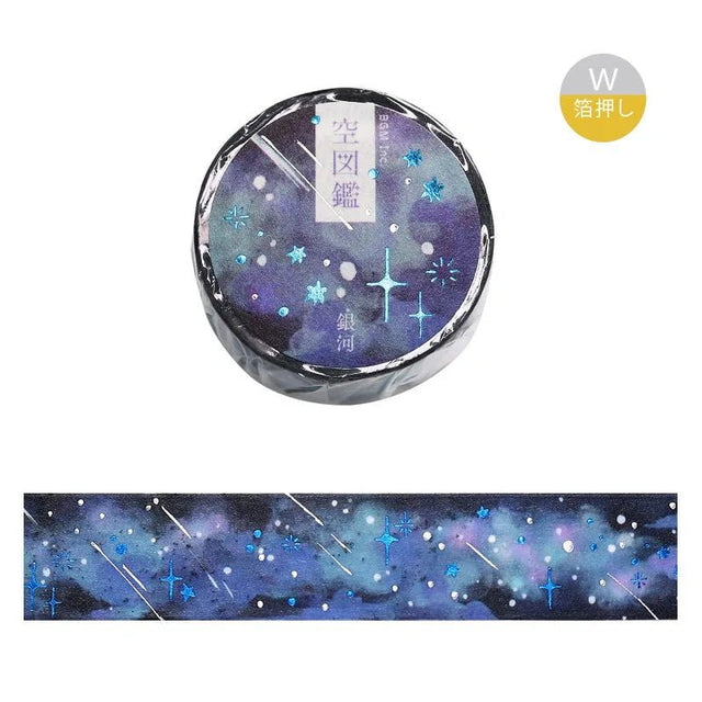 Dekorationstejp med natthimmel.
Washi Tape - Galaxy från BGM - Tidformera