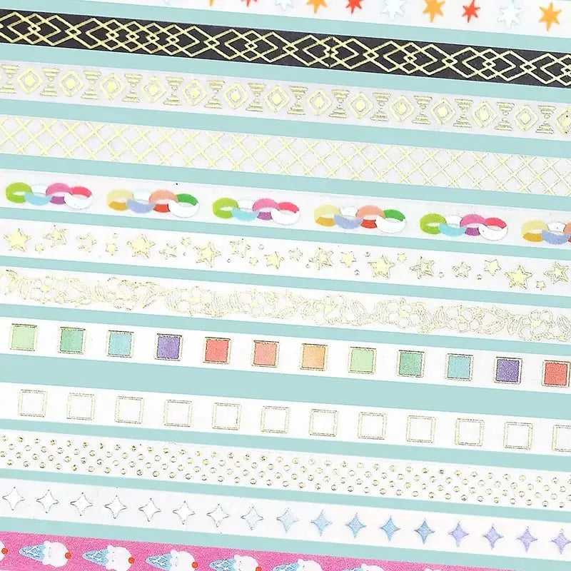 Washi Tape Gold Basic check - 5 mm - 5 - BGM - Tidformera