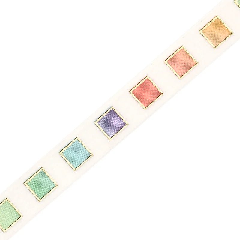 Washi Tape Gold Basic Color Check - 5 mm - 2 - BGM - Tidformera