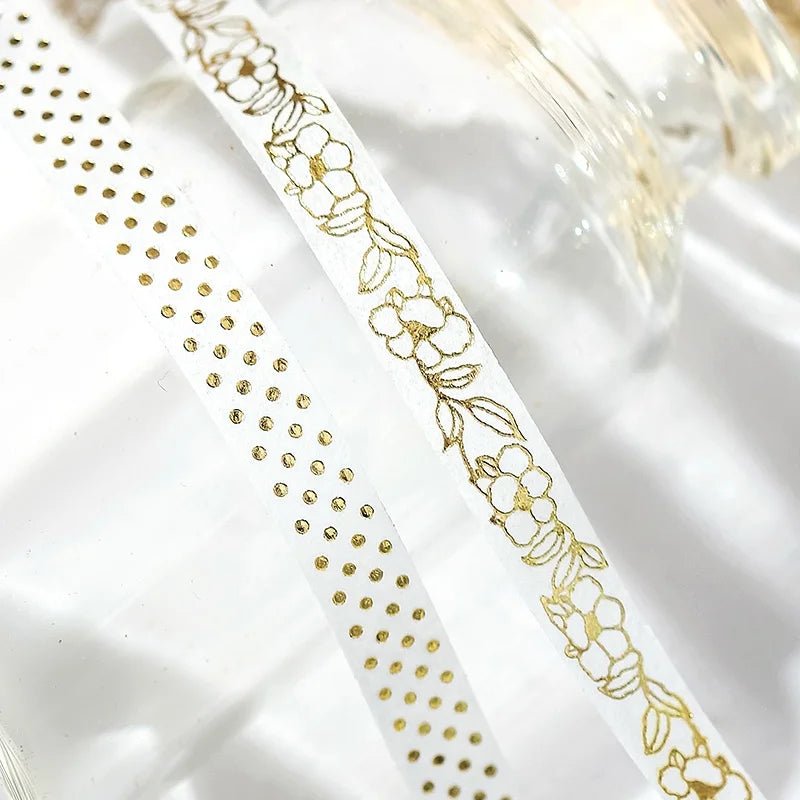Washi Tape Gold Basic Dot - 5 mm - 3 - BGM - Tidformera