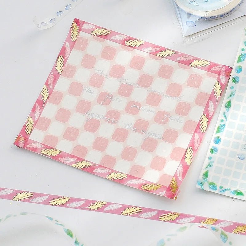 Washi Tape Gold Feather - 5 mm - 3 - BGM - Tidformera