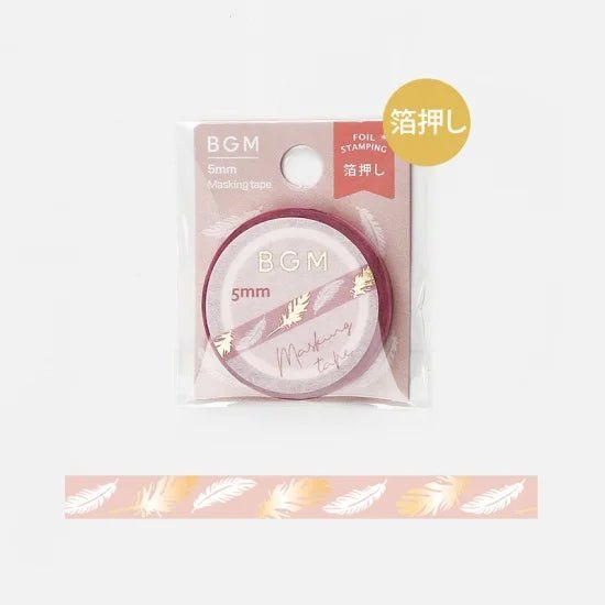 Washi Tape Gold Feather - 5 mm - 6 - BGM - Tidformera