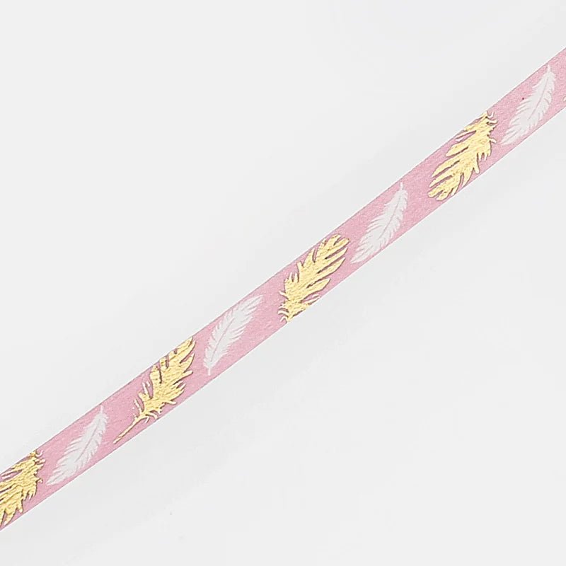 Washi Tape Gold Feather - 5 mm - 2 - BGM - Tidformera