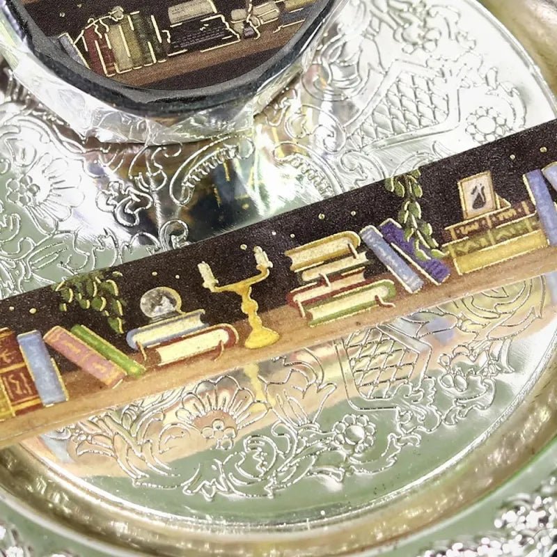 Washi Tape Late Night Bookshelf - 3 - BGM - Tidformera