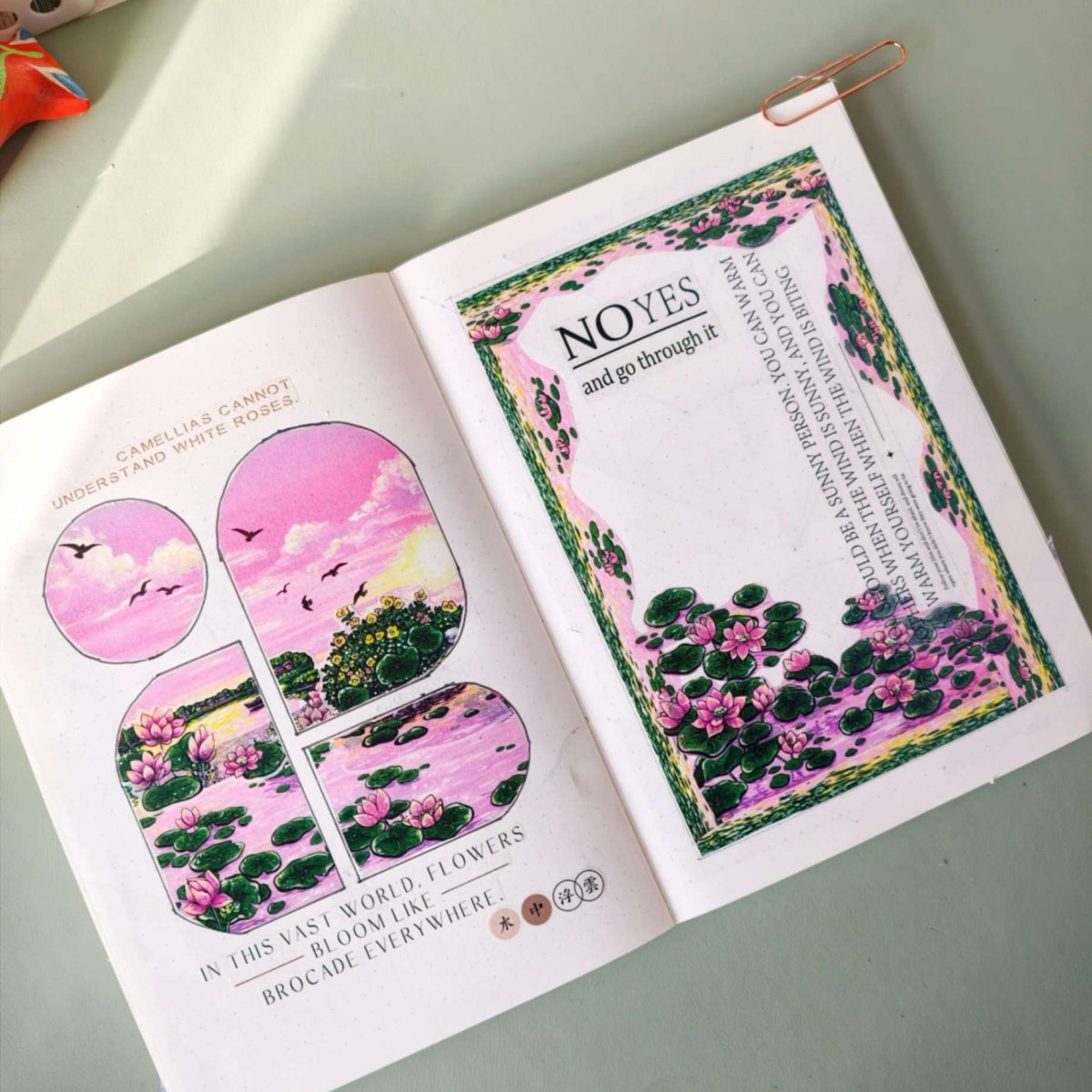 Washi tape Lotus Silhouette - 50 mm - 3 - Washi Tape Shop - Tidformera