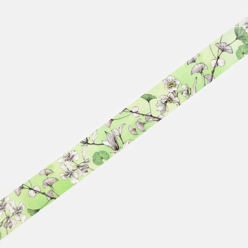 Washi tape Margin - Green - 3 - BGM - Tidformera