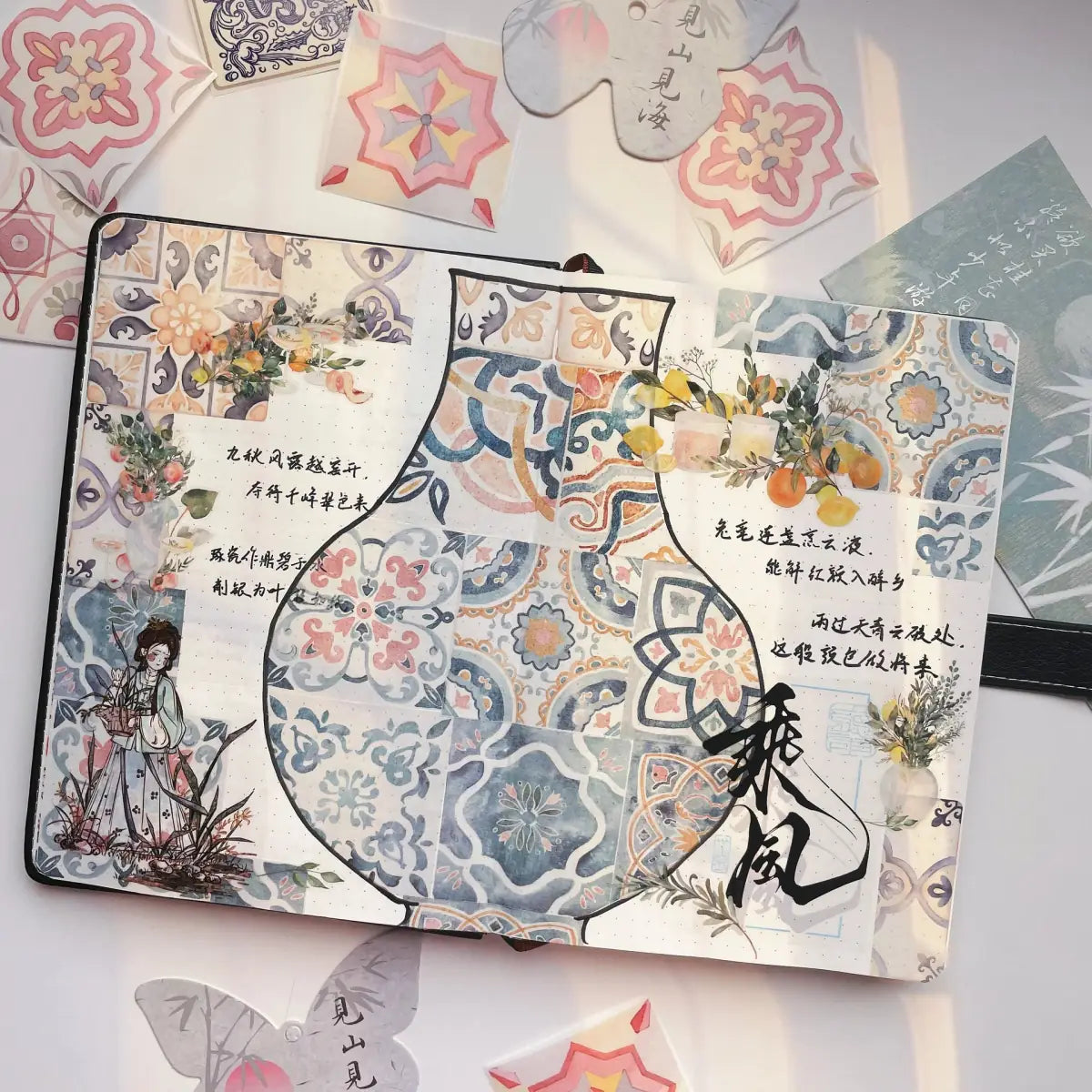 Washi tape Mediterranean Tiles - 60 mm - 8 - Washi Tape Shop - Tidformera