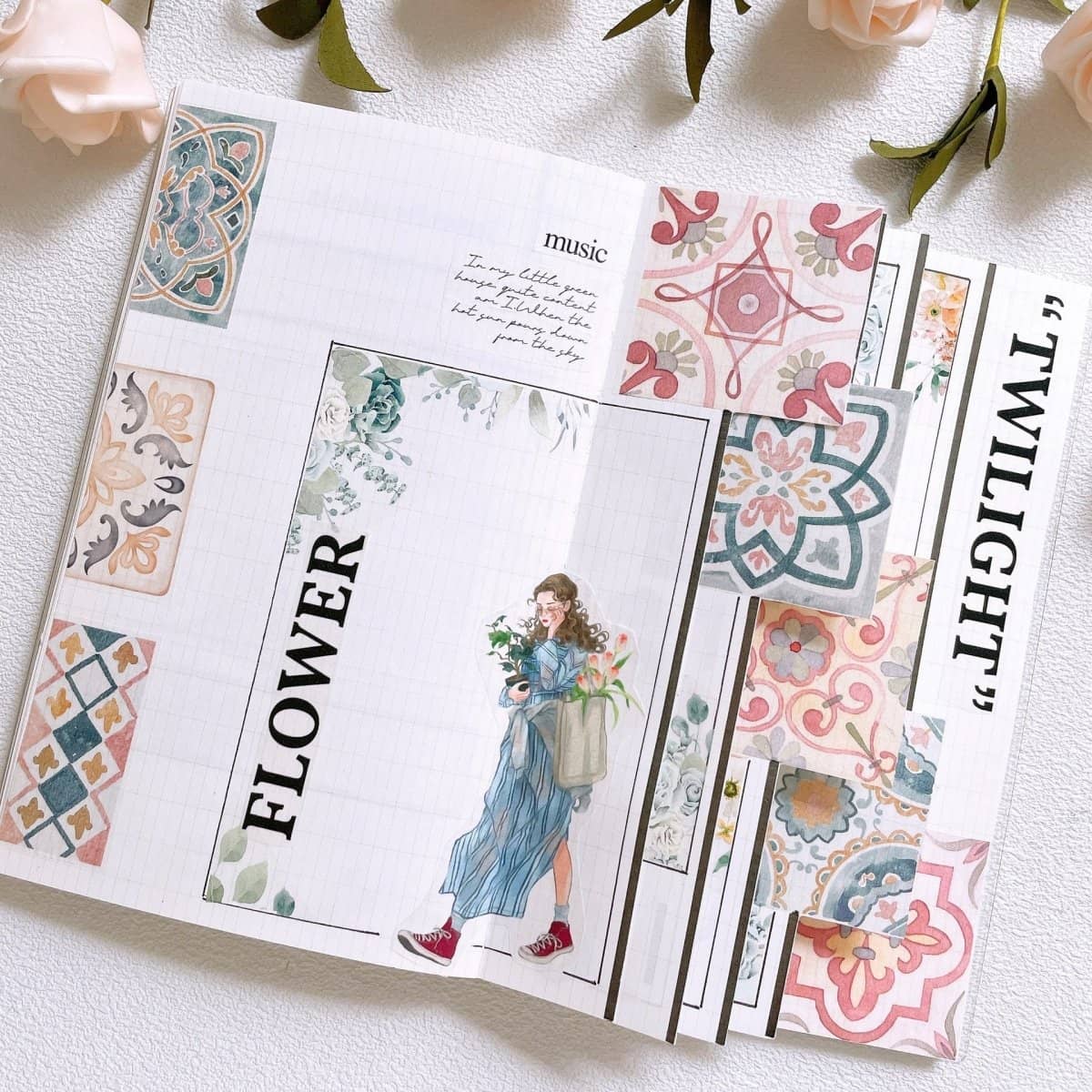 Washi tape Mediterranean Tiles - 60 mm - 9 - Washi Tape Shop - Tidformera