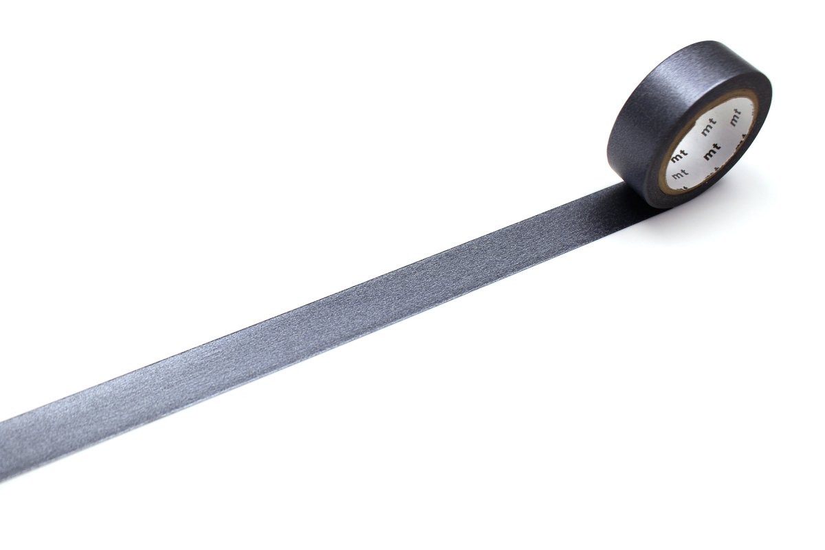 Washi Tape Metallic - Gunmetallic från MT masking tape - Grå washi tape - Tidformera