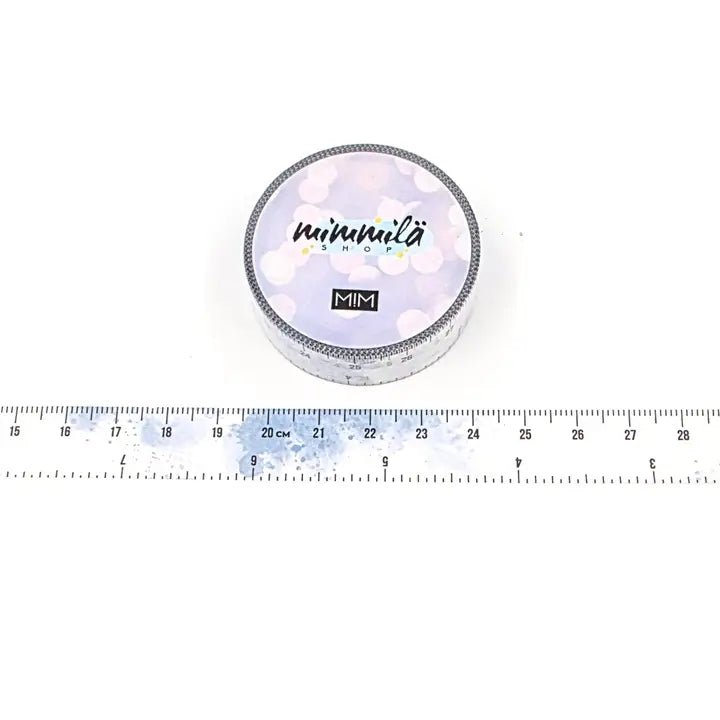 Washi tape - Mimmilä - Measuring Moments Blue 15 mm - 1 - MIC & MIM Premium Paper Shop - Tidformera