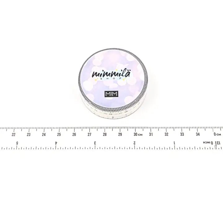 Washi tape - Mimmilä - Measuring Moments White 15 mm - 1 - MIC & MIM Premium Paper Shop - Tidformera