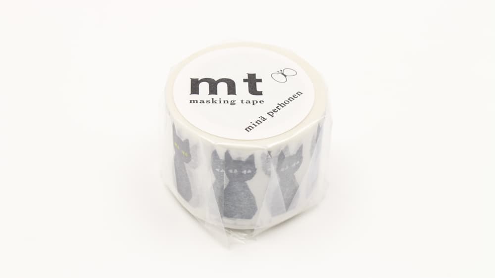Washi Tape Minä Perhonen - Kuro - neko - 2 - MT masking tape - Tidformera
