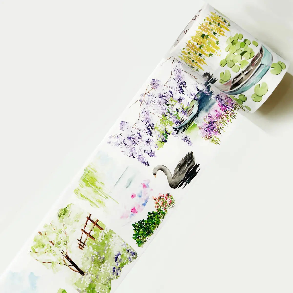 Washi tape Monet's Garden Wide - 70 mm - 3 - Washi Tape Shop - Tidformera