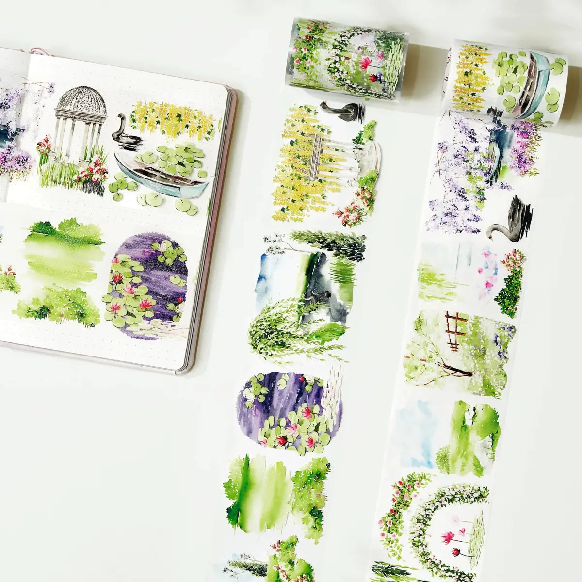 Washi tape Monet's Garden Wide - 70 mm - 7 - Washi Tape Shop - Tidformera
