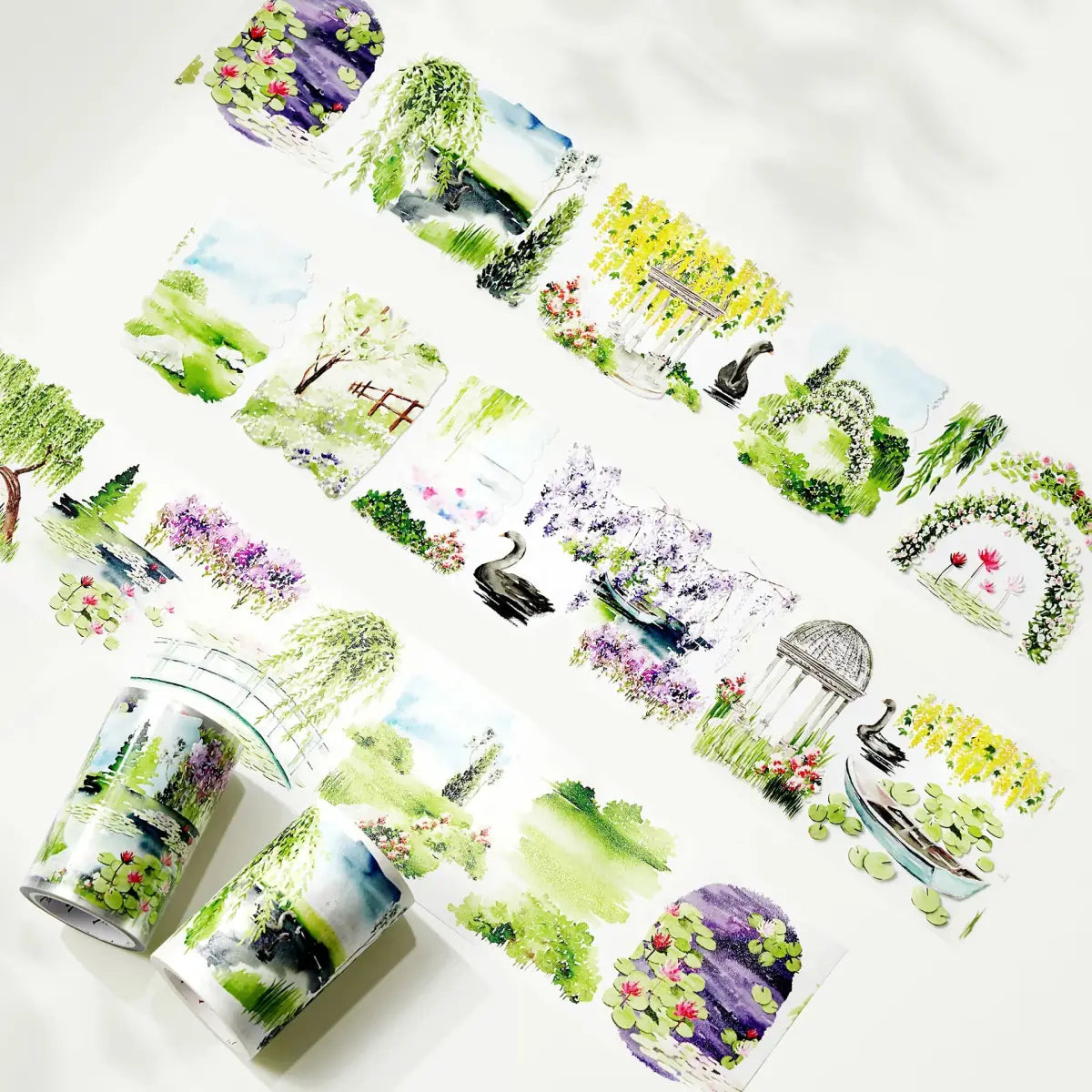 Washi tape Monet's Garden Wide - 70 mm - 8 - Washi Tape Shop - Tidformera